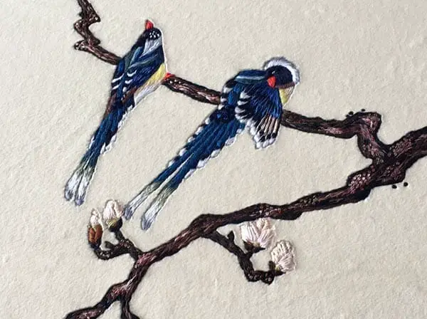 Embroidered birds, Elena Savelyeva