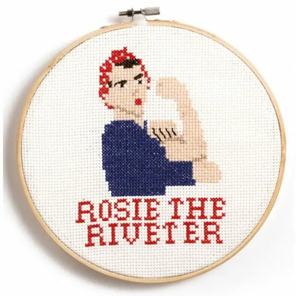 Rosie The Riveter design from Feminist Icon Cross Stitch