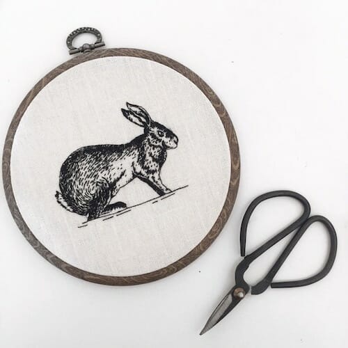 Tiny Hand Embroidery - Hare Embroidery Hoop