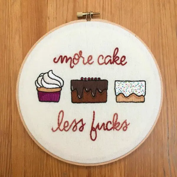 Sarah Beth Timmons' "Words To Live By" Hand Embroidery