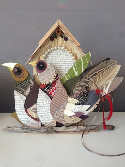 Thrift Design - Birds on House 
