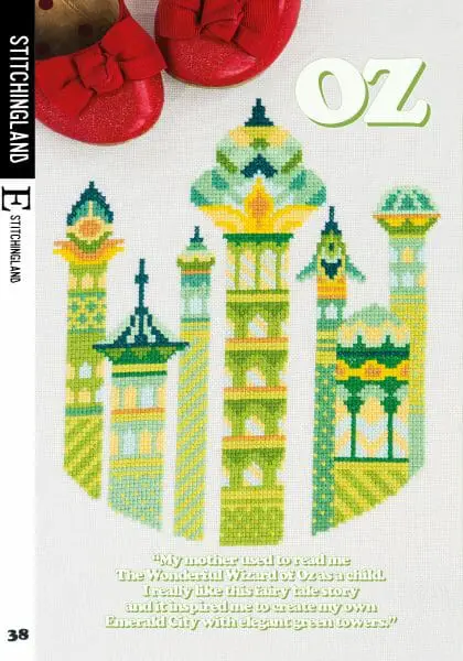 StitchingLand's Oz cross stitch design for Issue 4 of XStitch Magazine