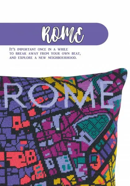 Hannah Bass'Rome Needlepoint Design for Issue 2