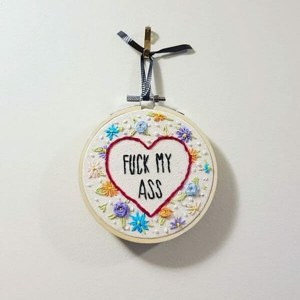Marin Boyle - Fuck My Ass - Hand Embroidery