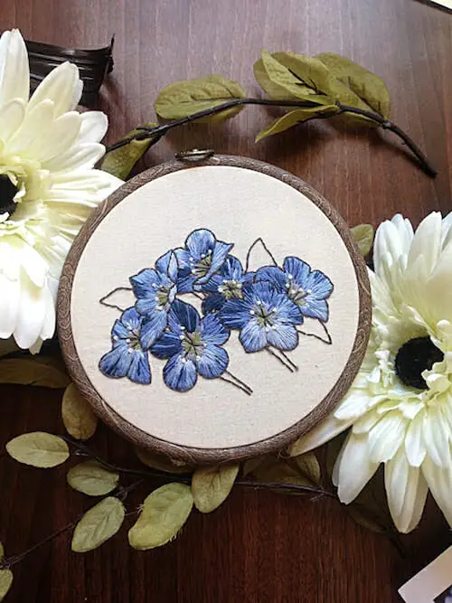 Pengelly Crafts - Blue Floral Hoop