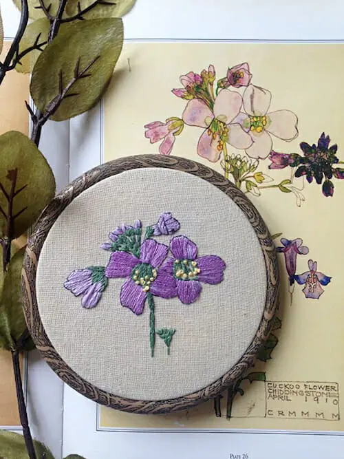 Pengelly Crafts - Purple Floral Hoop
