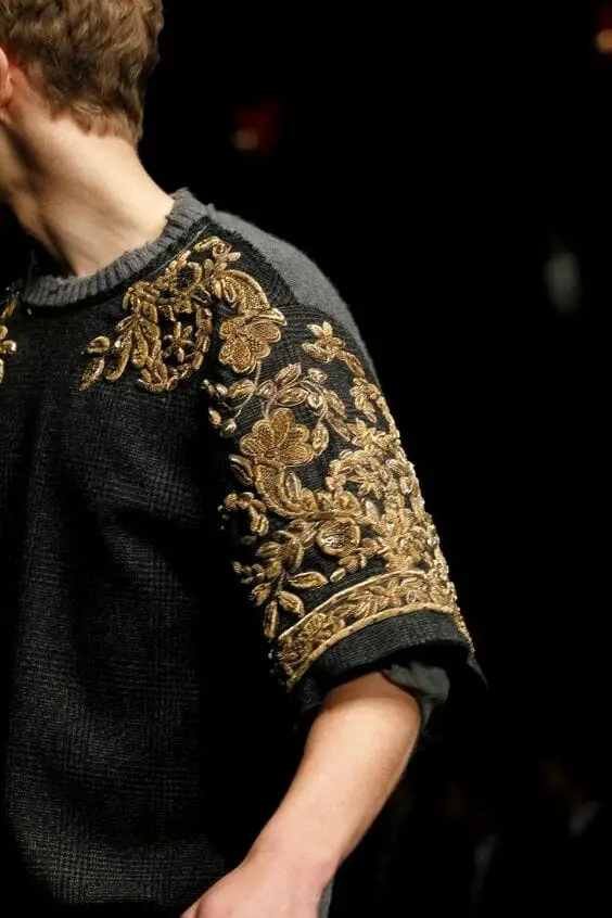 Goldwork sleeve - Dolce and Gabbana Mens AW/13