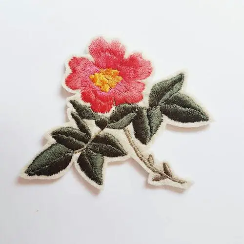 Embroidery by KG Design - Dog Rose Patch