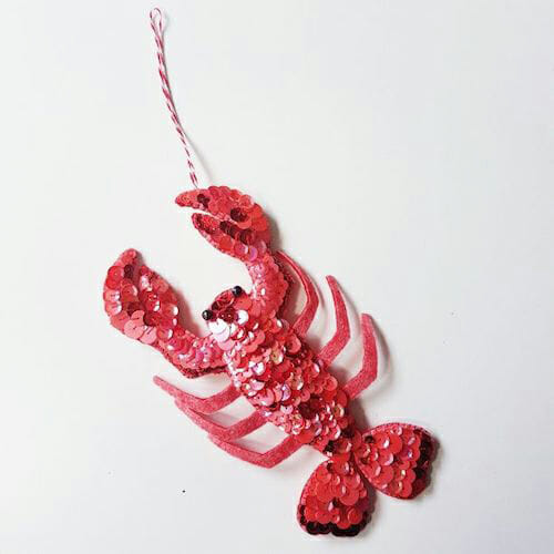 Embroidery by KG Design - Larry the Lobster Ornament