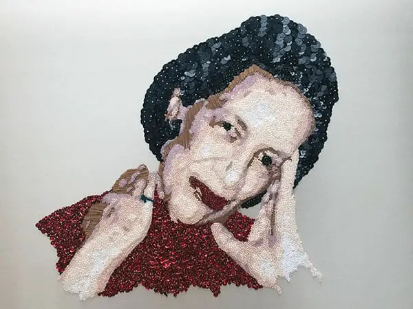 Portrait embroidery 3 by Silvia Perramon Rubio