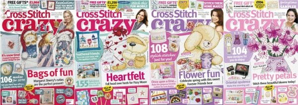 Cross Stitch Crazy covers for January to April 2014