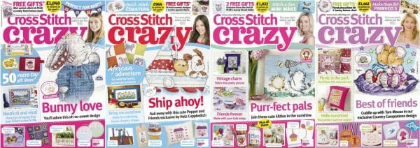 Cross Stitch Crazy covers for May to August 2014