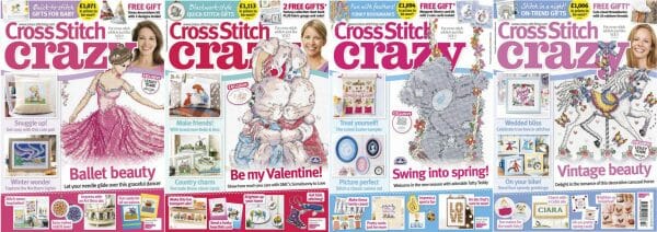 Cross Stitch Crazy covers for January to April 2016