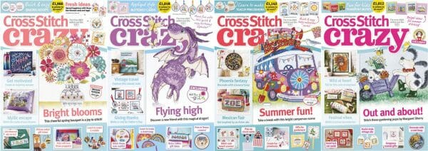 Cross Stitch Crazy covers for May to August 2018