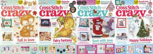 Cross Stitch Crazy covers for September to December 2018