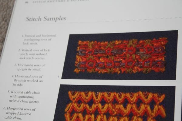 The artists have illustrated their stitch samples beautifully, with photographs such as this one.