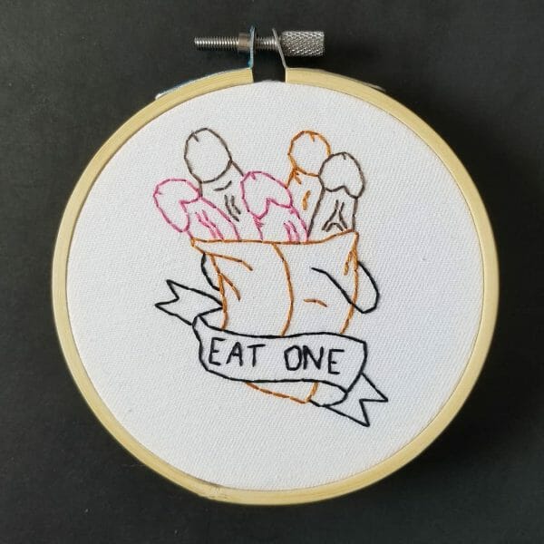 Two Hands Embroidery - Bag of Dicks - Hand Embroidery