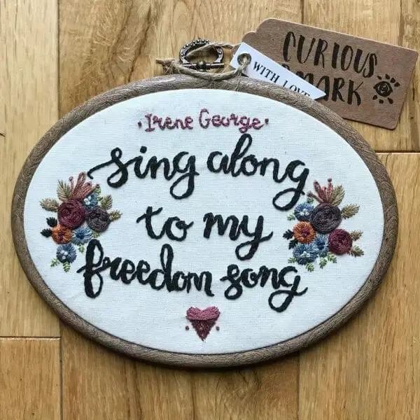 Curious Smark - Freedom Song - Hand Embroidery