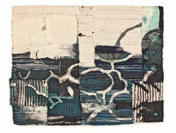 Mathew Harris - 'Cloud Tree Fragment' 36 x 46cm. Poetic Cloth by Hannah Lamb