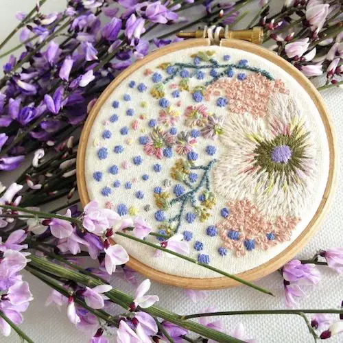 Yellow Tulip Crafts - Floral Embroidery