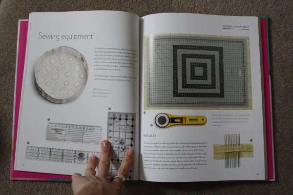 Sewing equipment is listed to use the ideas in this book