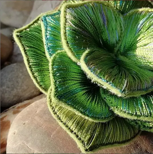 3-D plant embroidery by Jessie Dickinson