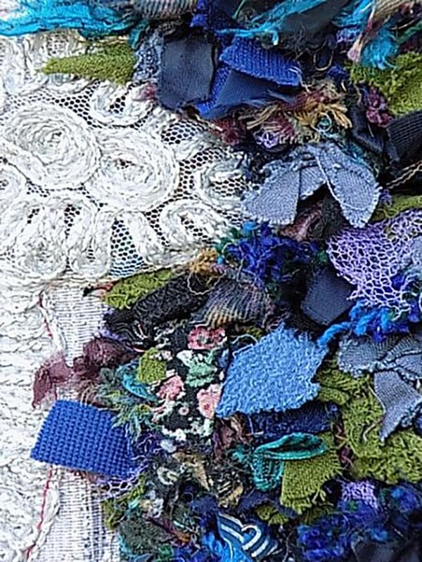 Christine Cunningham - A dense carpet of fabric scraps