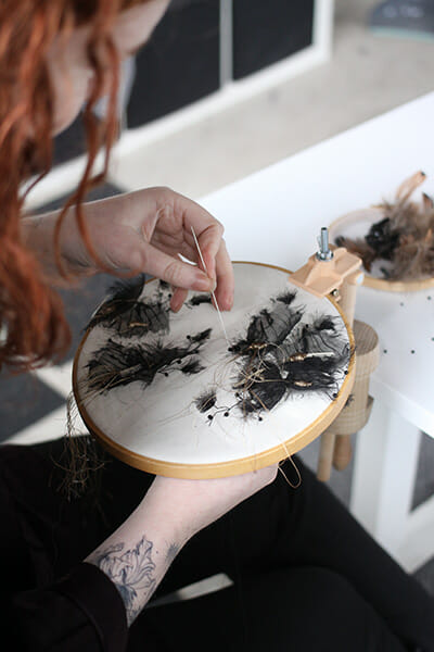 Work in progress, Inge Tiemens, Hand & Lock Prize for Embroidery winner
