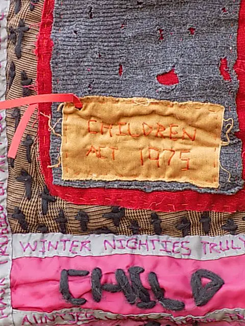 beneath the folds with Christine Cunningham explores Nostalgic Poetry - hand embroidery in Textile Art with examples from 'These are the things that make me feel full'