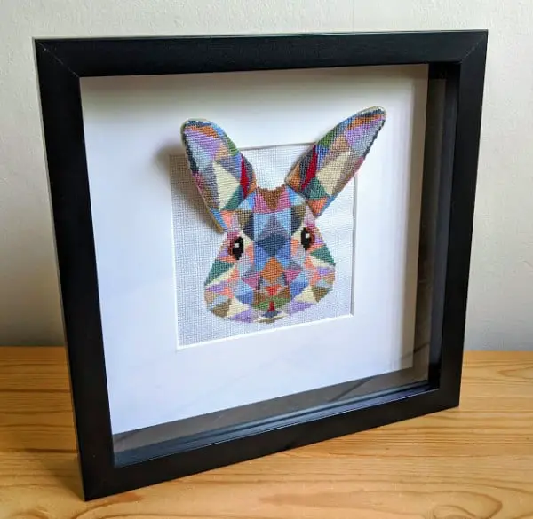 Craft Rocks 3D bunny framed