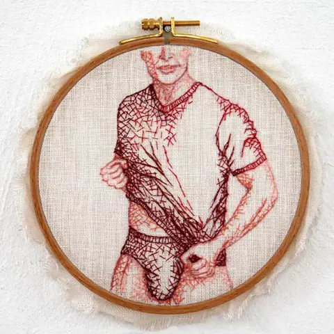 Silke Krah Sexy Man Hand Embroidery