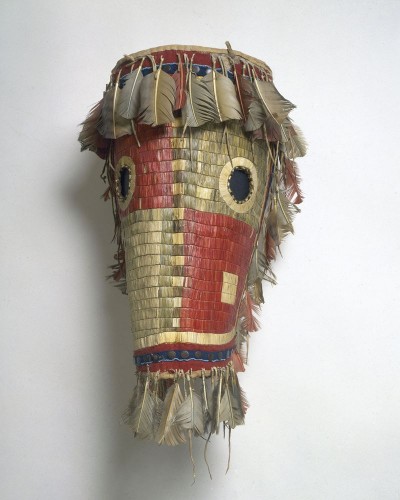 Cheyenne horse mask with quillwork, 1850's. 