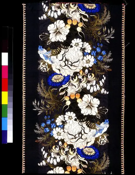 Ribbon woven in Coventry. (c) V&A
