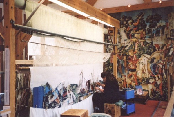 Reproduction tapestry being woven for Stirling Castle