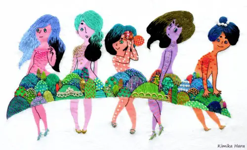 Kimika Hara - Their Skirts Look Like Mountains - Hand Embroidery