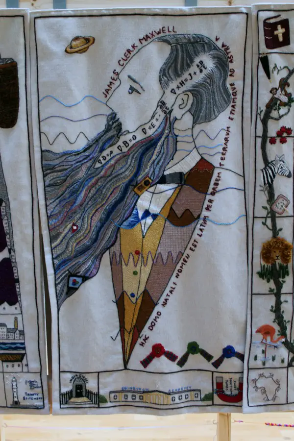 James Clark Maxwell panel at the Great Tapestry of Scotland