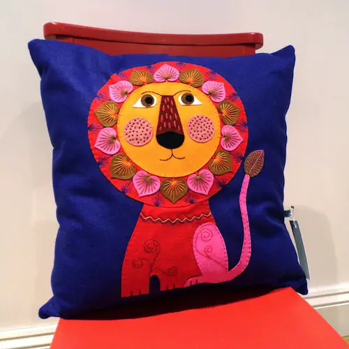 Lion Cushion by Applique Originals (Hand Embroidery)
