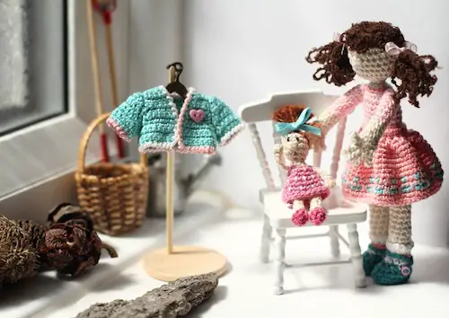 Miniature Art Doll by FancyKnittles (Crochet)