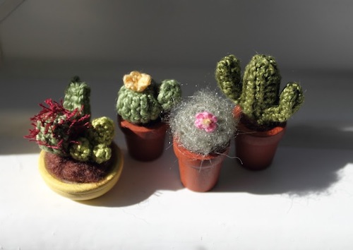 Miniature Cacti by FancyKnittles (Crochet)