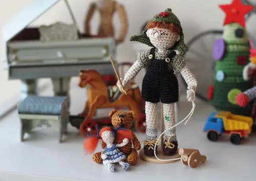 Miniature Art Doll by FancyKnittles (Crochet)