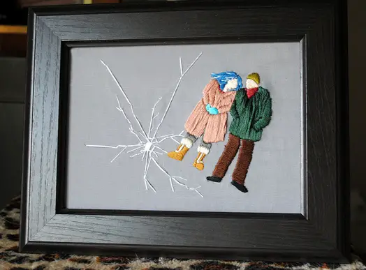 Eternal Sunshine of the Spotless Mind. Hand embroidered.