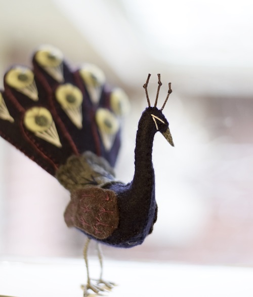Peacock by Fantails and Feet (Soft Sculpture)