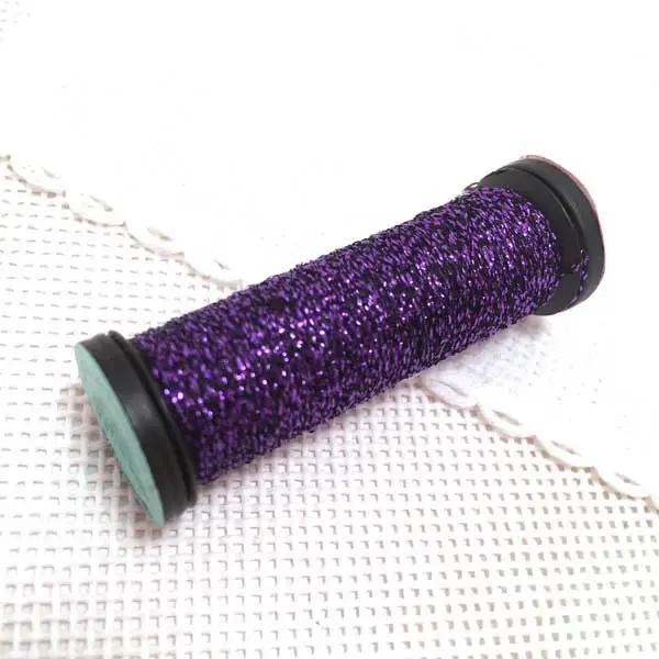 Sometimes dark is better. This is color 026 Amethyst in Kreinik Blending Filament. This deep, rich shade is one of nature's beauties, often found in bugs. Supernatural beauties too, I bet...