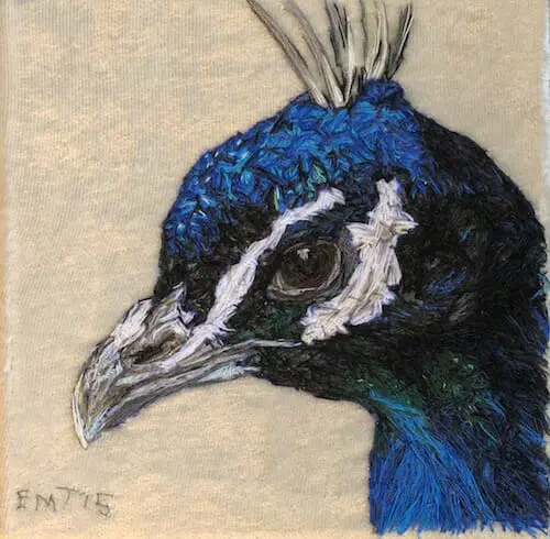 Emily Tull - Peacock - Hand Embroidery