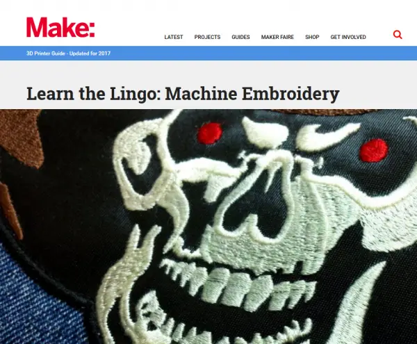 skull patch by Erich Campbell on the Make: Magazine lllog