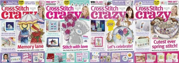 Cross Stitch Crazy covers for January to April 2015