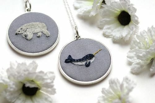 Rosie Wright Shop - Polar Bear and Narwhal Necklaces