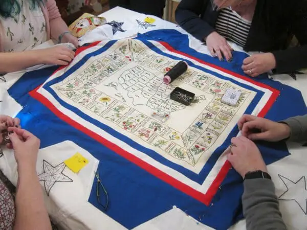 Working on the quilt: the Colonial border - the finishing of a quilt