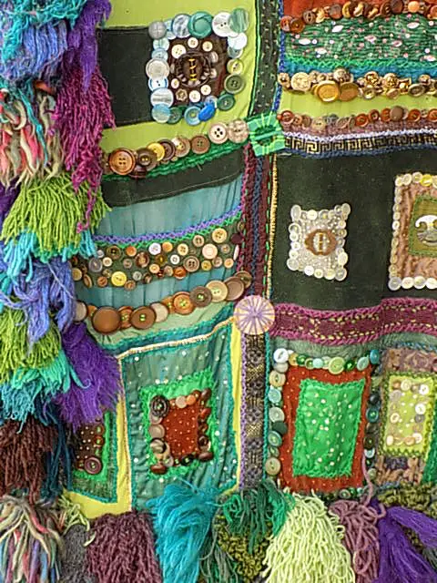 Traditional applique and patchwork builds a rich colour palette and surface depth in 'Springtime'