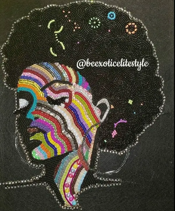Beaded Portrait by Shera Duncan Be Exotic Elite Style